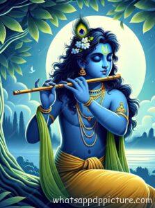 Krishna playing Flute WhatsApp Status Image 1