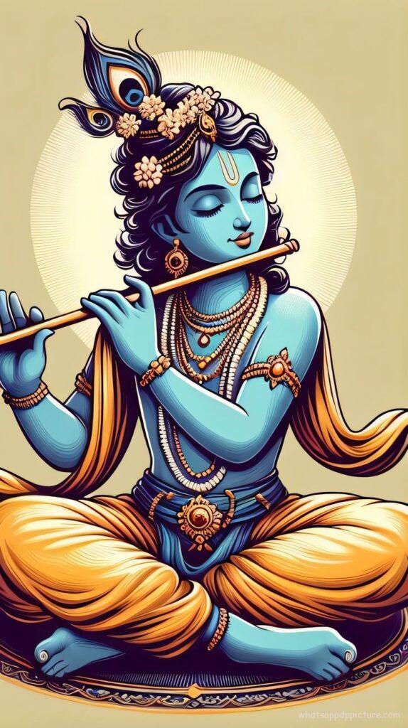 Krishna playing Flute WhatsApp Status Image 12