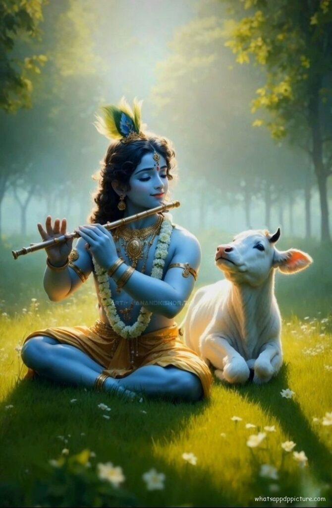 Krishna playing Flute WhatsApp Status Image 2